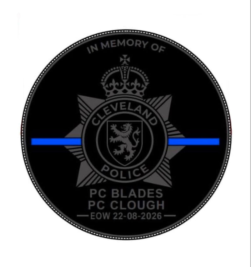 In Memory of PC Blades and PC Clough - Cleveland Police 80mm PVC Patch