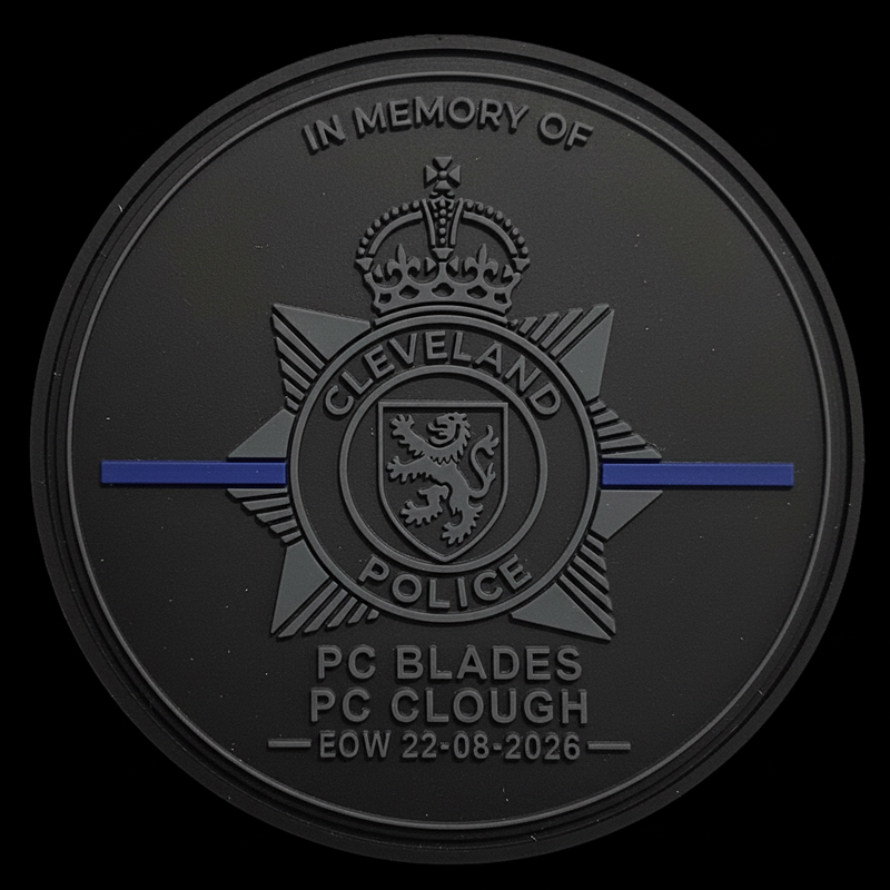 PVC Memorial Badge 80mm with Velcro Backing
