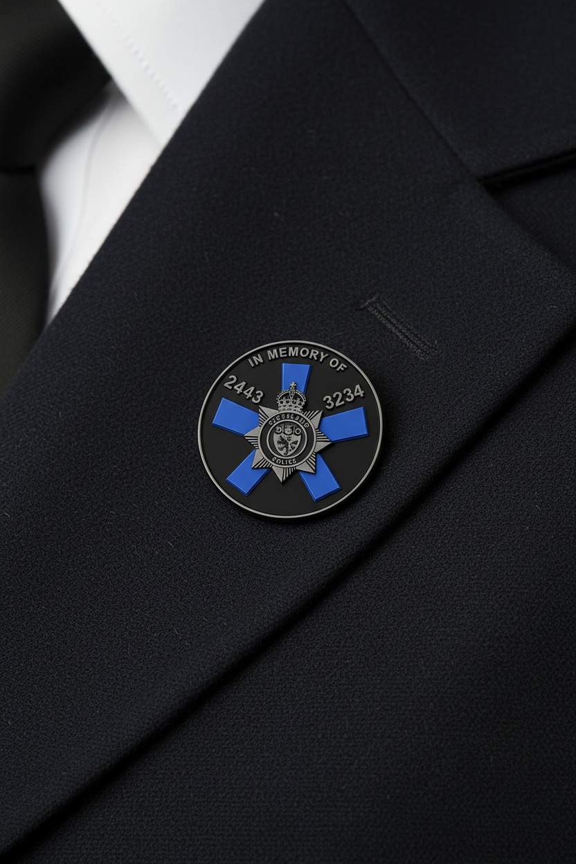 Soft Enamel Memorial Pin Badge
