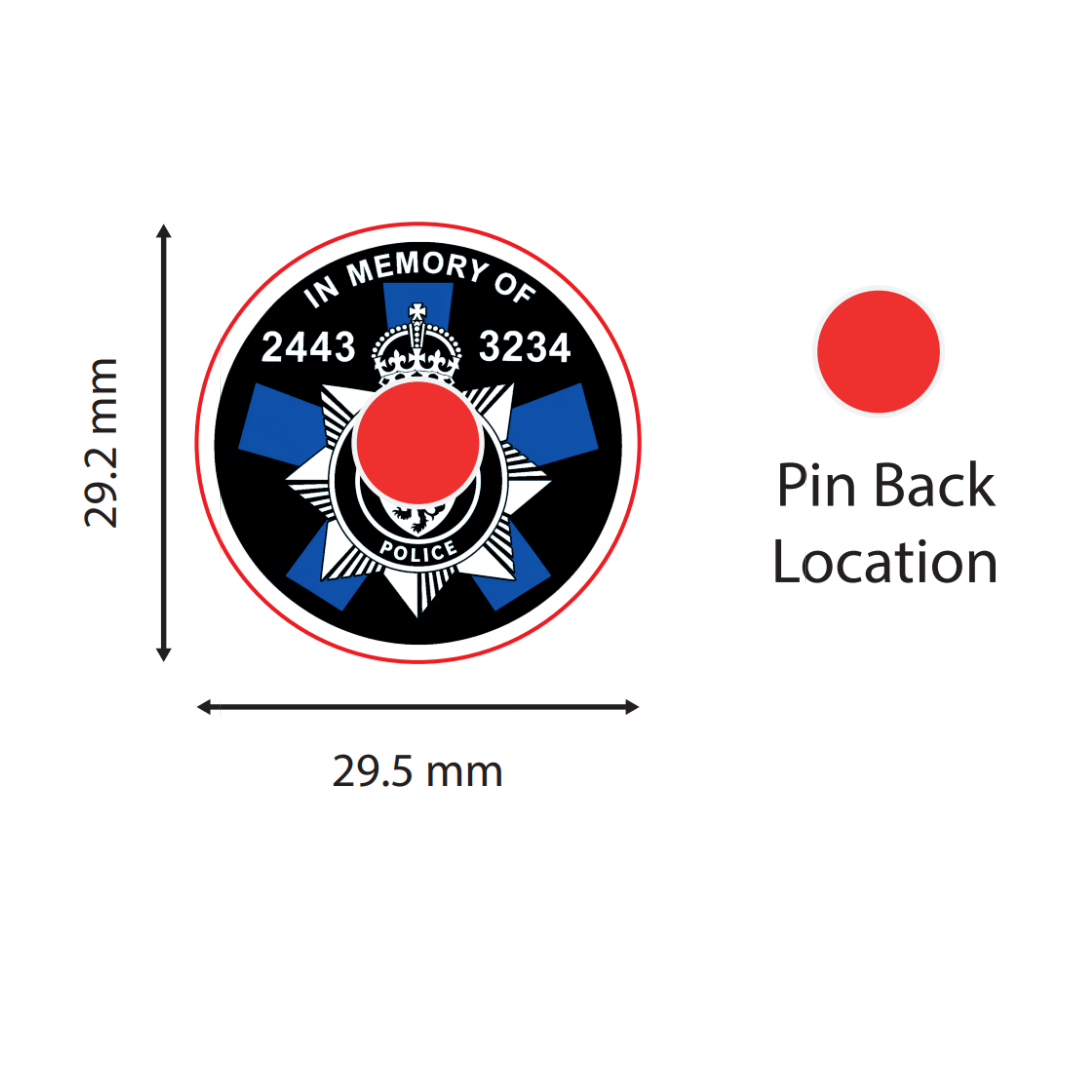 Eco Metal Memorial Pin Badge (Resin Finish)